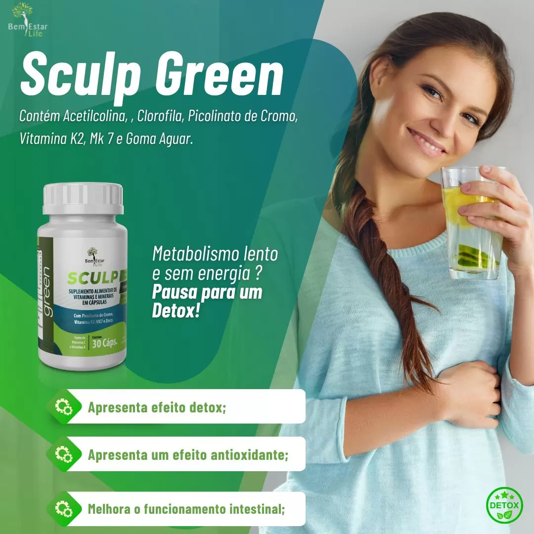  SCULP GREEN DETOX - 30 CAPS