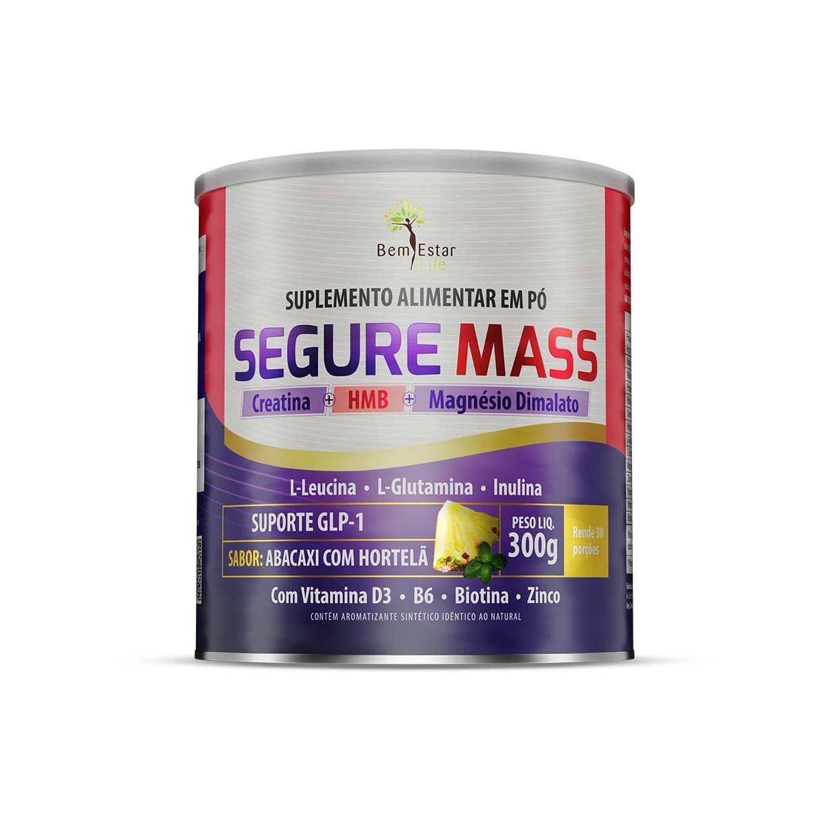 SEGURE MASS 300gr SABOR ABACAXI COM HORTELA - GANHA COPO COMEMORATIVO 500 ml